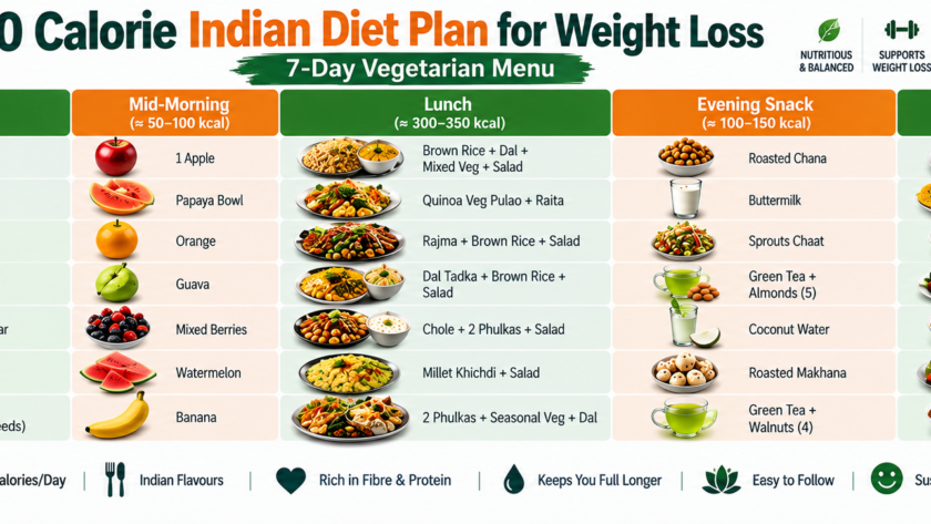 A colorful spread of Indian vegetarian and non-veg dishes arranged for a 1200 calorie Indian diet plan