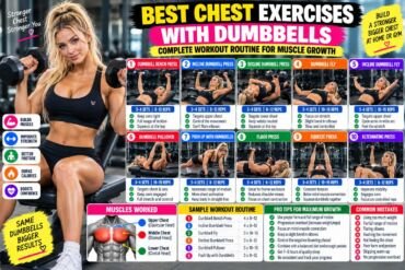 Man performing chest exercises with dumbbells on a flat bench in gym